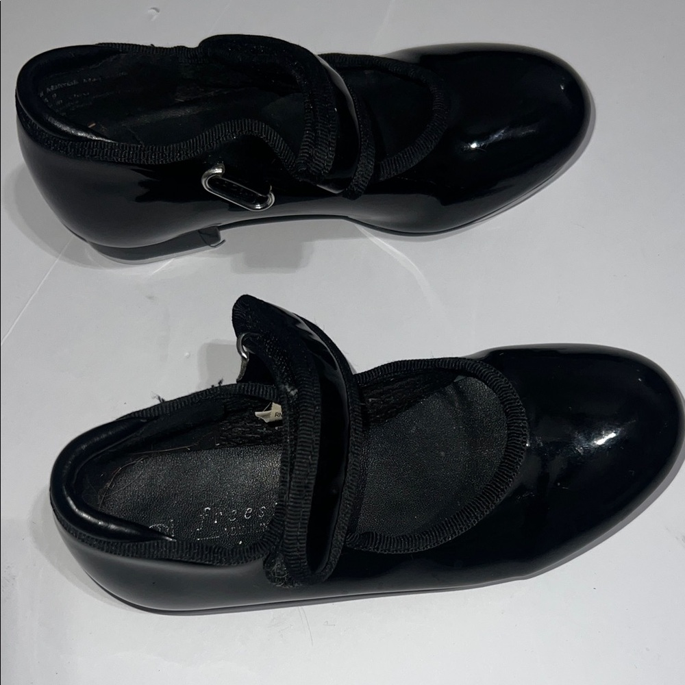 Freestyle Shiny Black Kids Tap Shoes